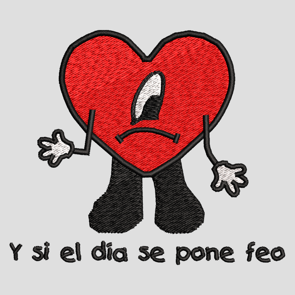 Corazón Bad Bunny + Frase